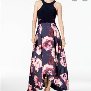 Beautiful navy/floral high/low dress.